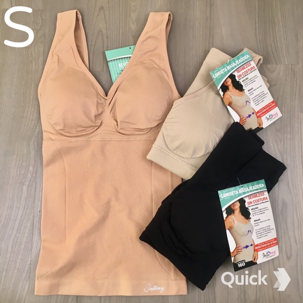 S - NWT 3-pk Control Shaper Camisoles